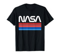Nasa Stripe Worm Logo T-Shirt - Minimalist Print Men Women - T-Shirt, Sweatshirt, Hoodie