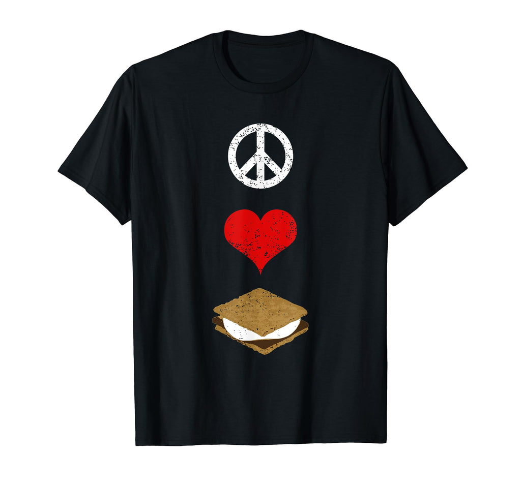 Peace Love Smores Camping T-Shirt - Casual Everyday Wear for Adults - T-Shirt, Sweatshirt, Hoodie