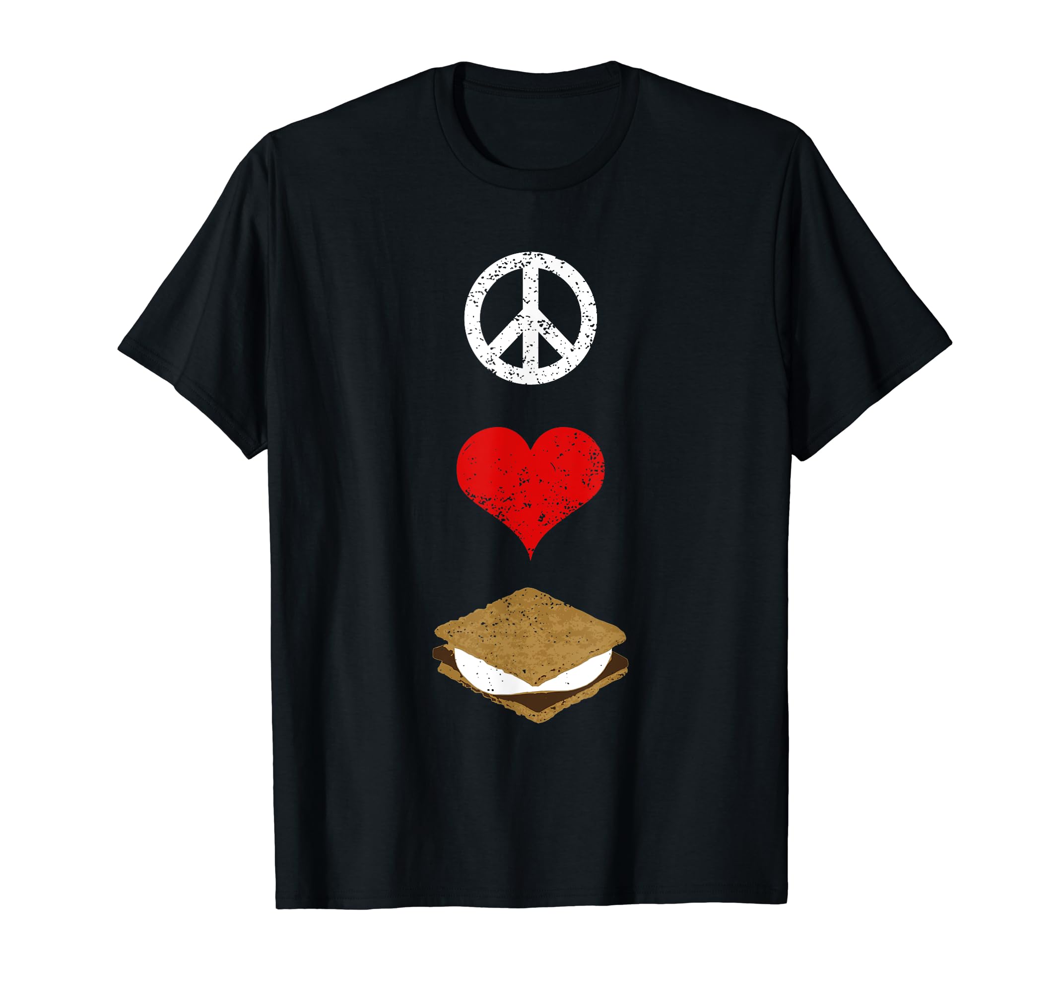Peace Love Smores Camping T-Shirt - Casual Everyday Wear for Adults - T-Shirt, Sweatshirt, Hoodie