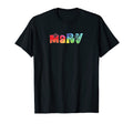 Mary Flowers Name Peace Love T-Shirt - Fun Novelty Design for Adults - T-Shirt, Sweatshirt, Hoodie