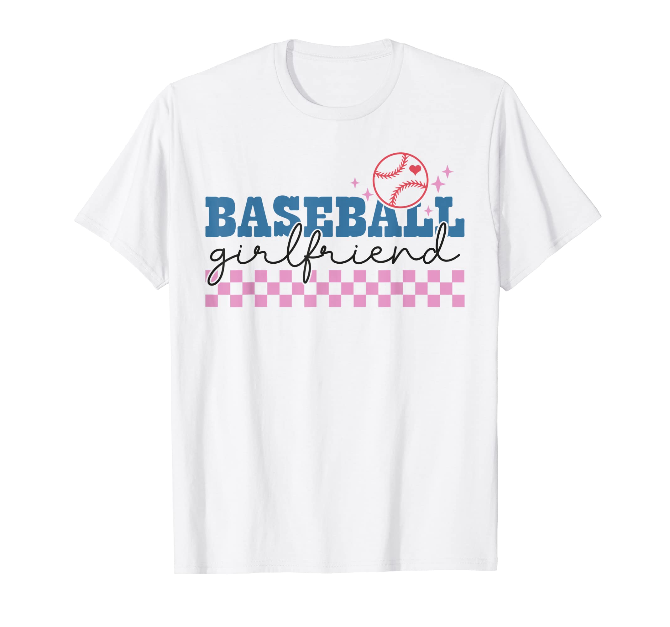 Groovy Baseball Girlfriend Wife Womens T-Shirt - Graphic Print Unisex - T-Shirt, Sweatshirt, Hoodie