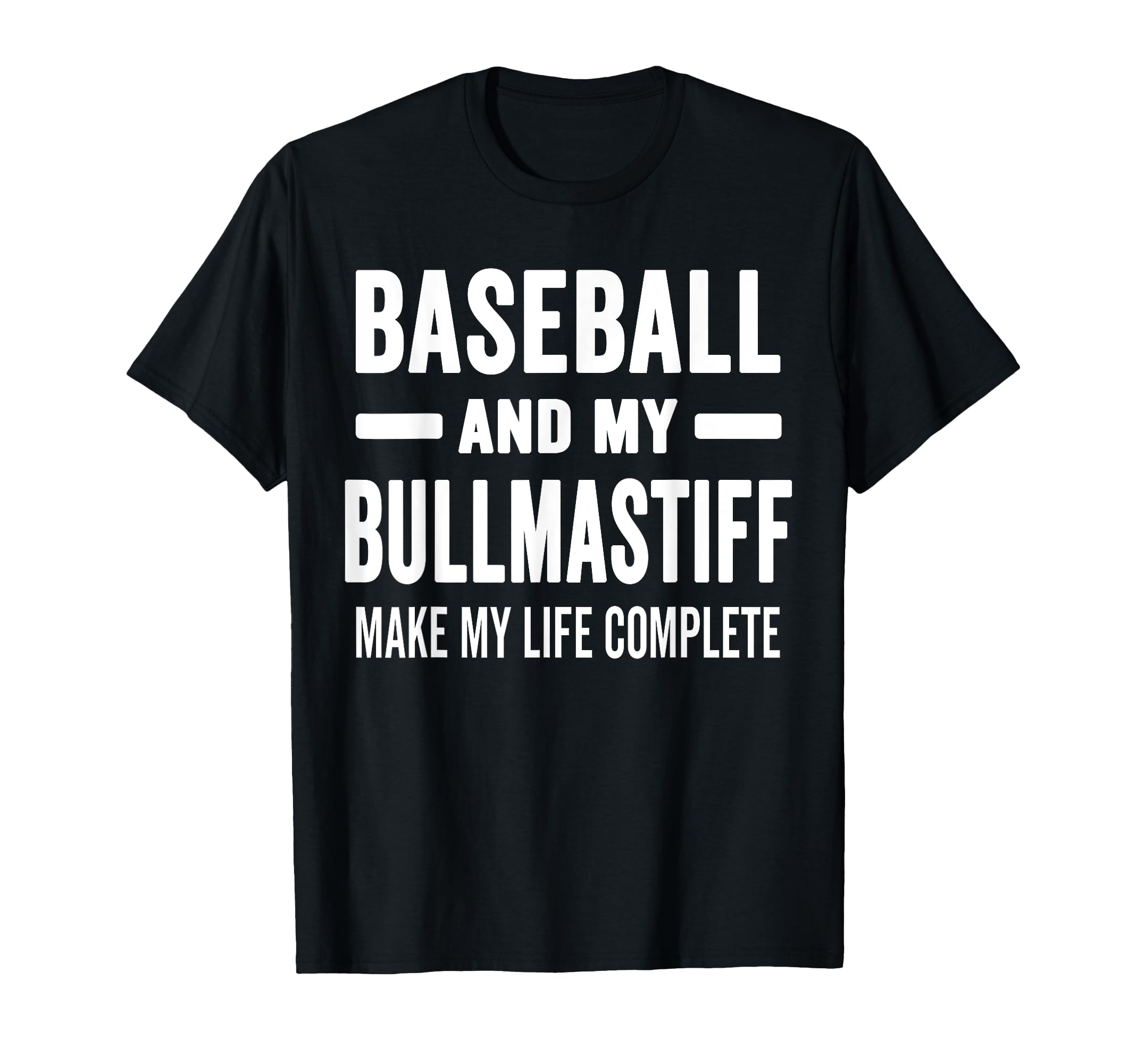 Baseball And My Bullmastiff Mama T-Shirt - Fun Novelty Design for Adults - T-Shirt, Sweatshirt, Hoodie