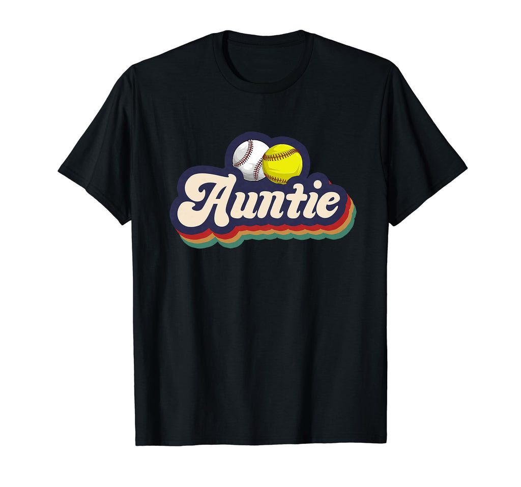 Baseball Softball Auntie Softball T-Shirt - Minimalist Print for Adults - T-Shirt, Sweatshirt, Hoodie