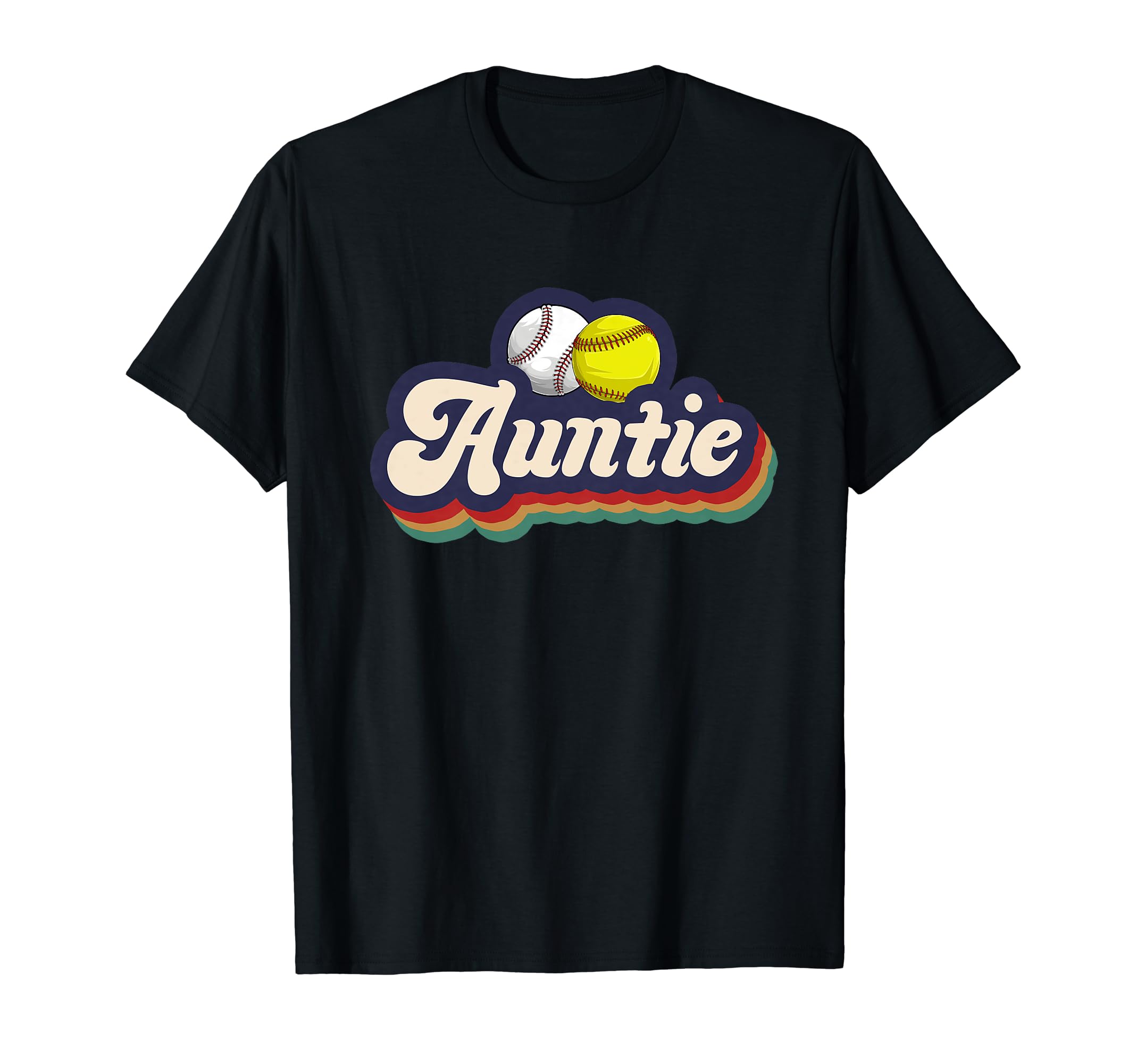 Baseball Softball Auntie Softball T-Shirt - Minimalist Print for Adults - T-Shirt, Sweatshirt, Hoodie