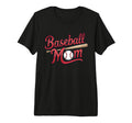 American Baseball Mom Mama Tri Blend T-Shirt - Minimalist Print Unisex - T-Shirt, Sweatshirt, Hoodie