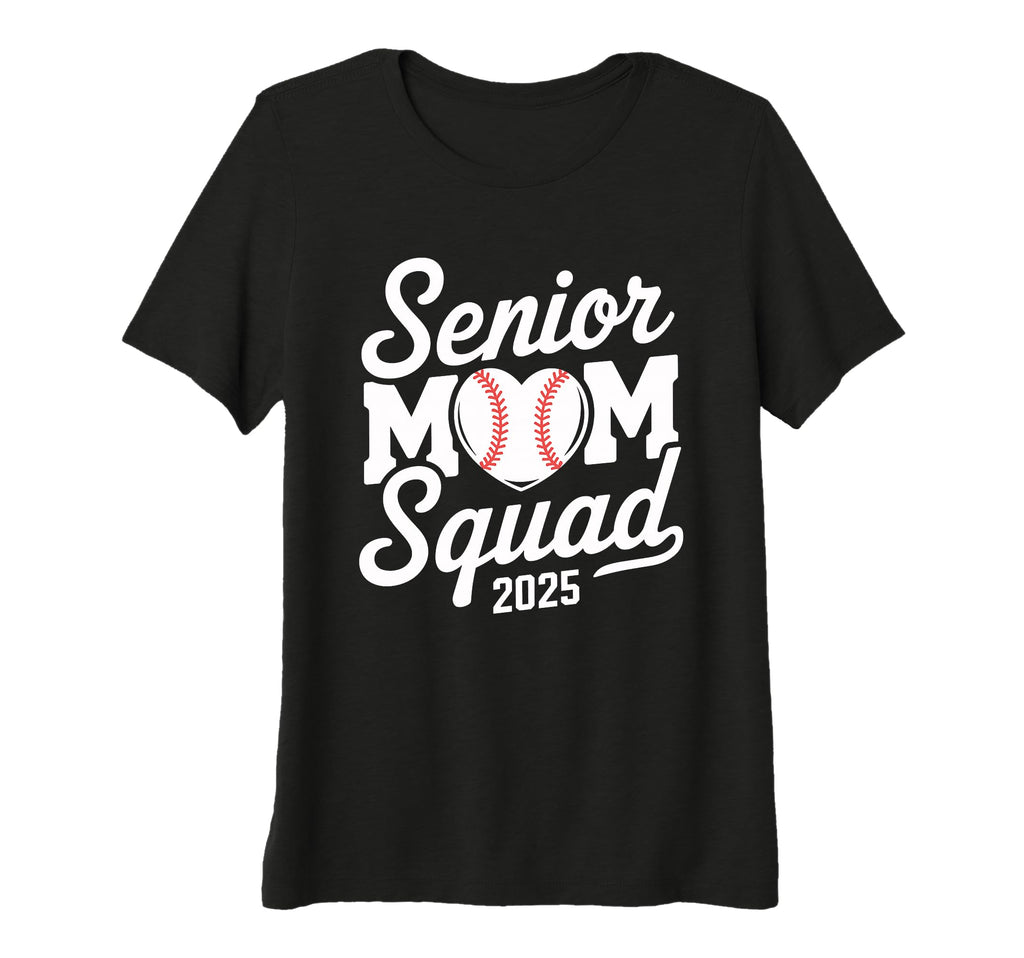 Womens Senior Mom Squad 2025 Baseball T-Shirt - Minimalist Print Men Women - T-Shirt, Sweatshirt, Hoodie