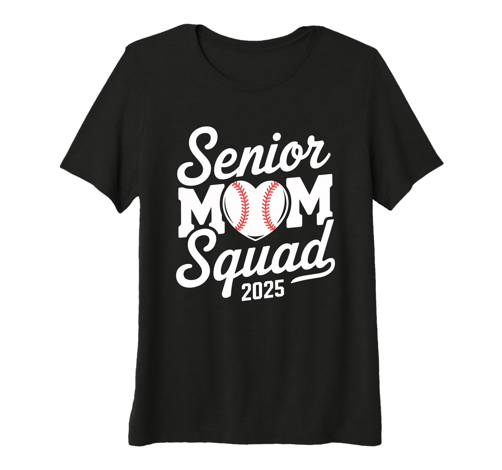 Womens Senior Mom Squad 2025 Baseball T-Shirt - Minimalist Print Men Women - T-Shirt, Sweatshirt, Hoodie