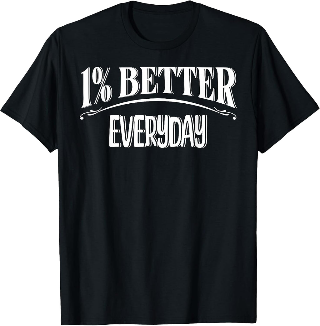 Mindset simple 1% percent better everyday design - Adult & Kids T-Shirts, Sweatshirts & Hoodies apparel design preview 1