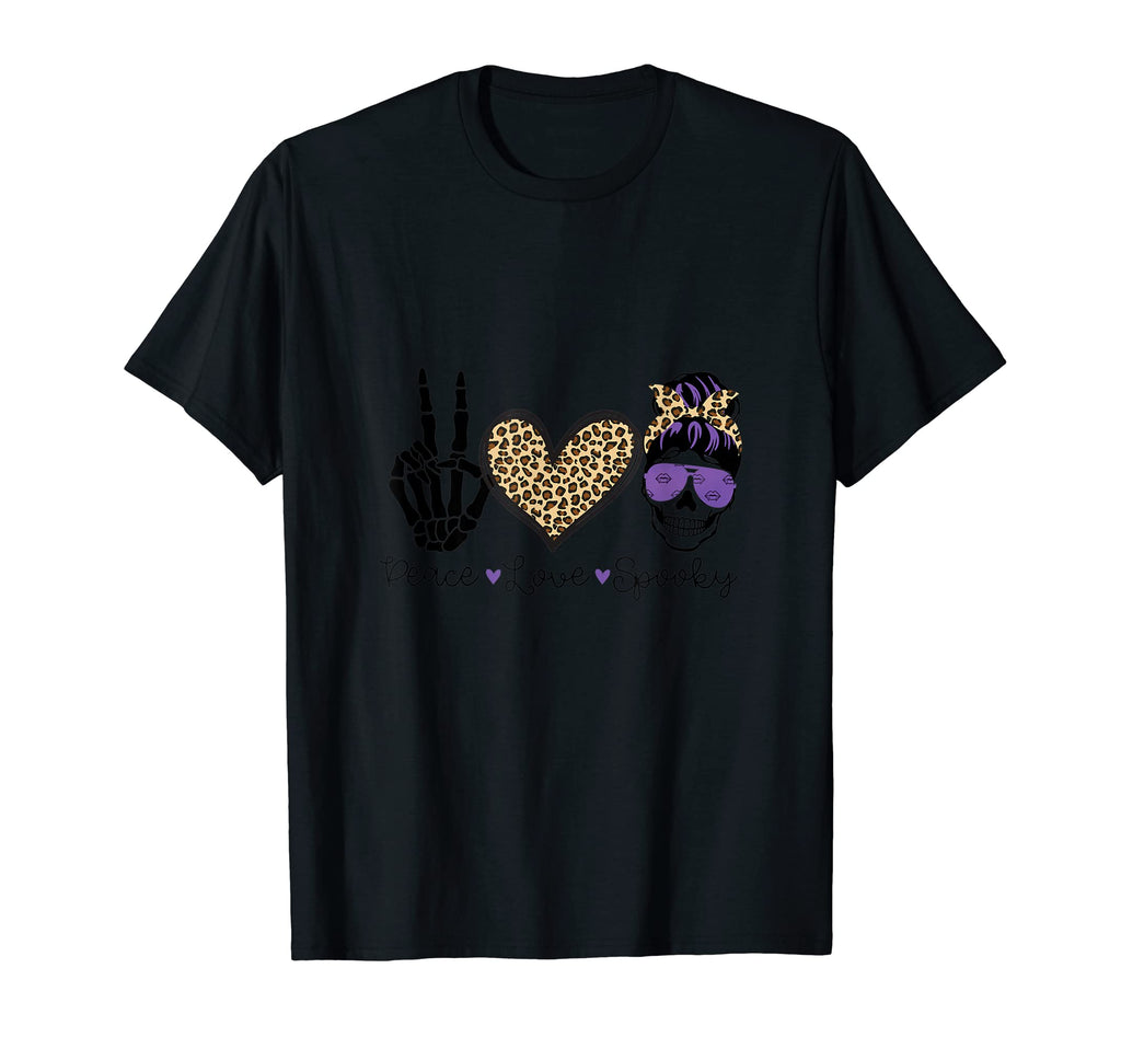 Peace Love Spooky T-Shirt - Casual Everyday Wear Unisex - T-Shirt, Sweatshirt, Hoodie