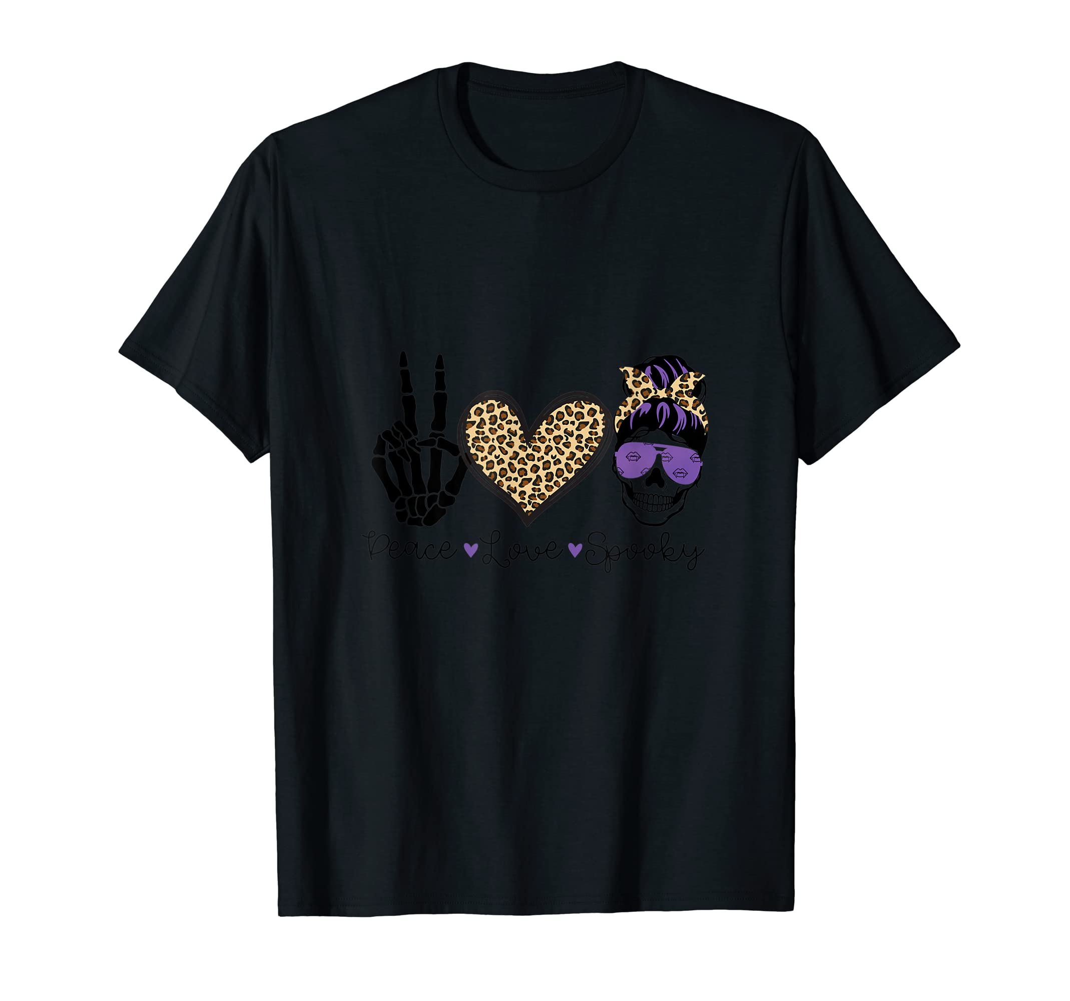 Peace Love Spooky T-Shirt - Casual Everyday Wear Unisex - T-Shirt, Sweatshirt, Hoodie