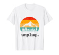 Unplug Hiking Nature Summer Vacation T-Shirt - Custom Art Print Unisex - T-Shirt, Sweatshirt, Hoodie
