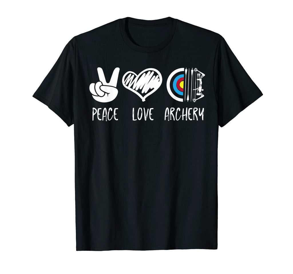 Peace Love And Archery T-Shirt - Unique Graphic for Adults - T-Shirt, Sweatshirt, Hoodie