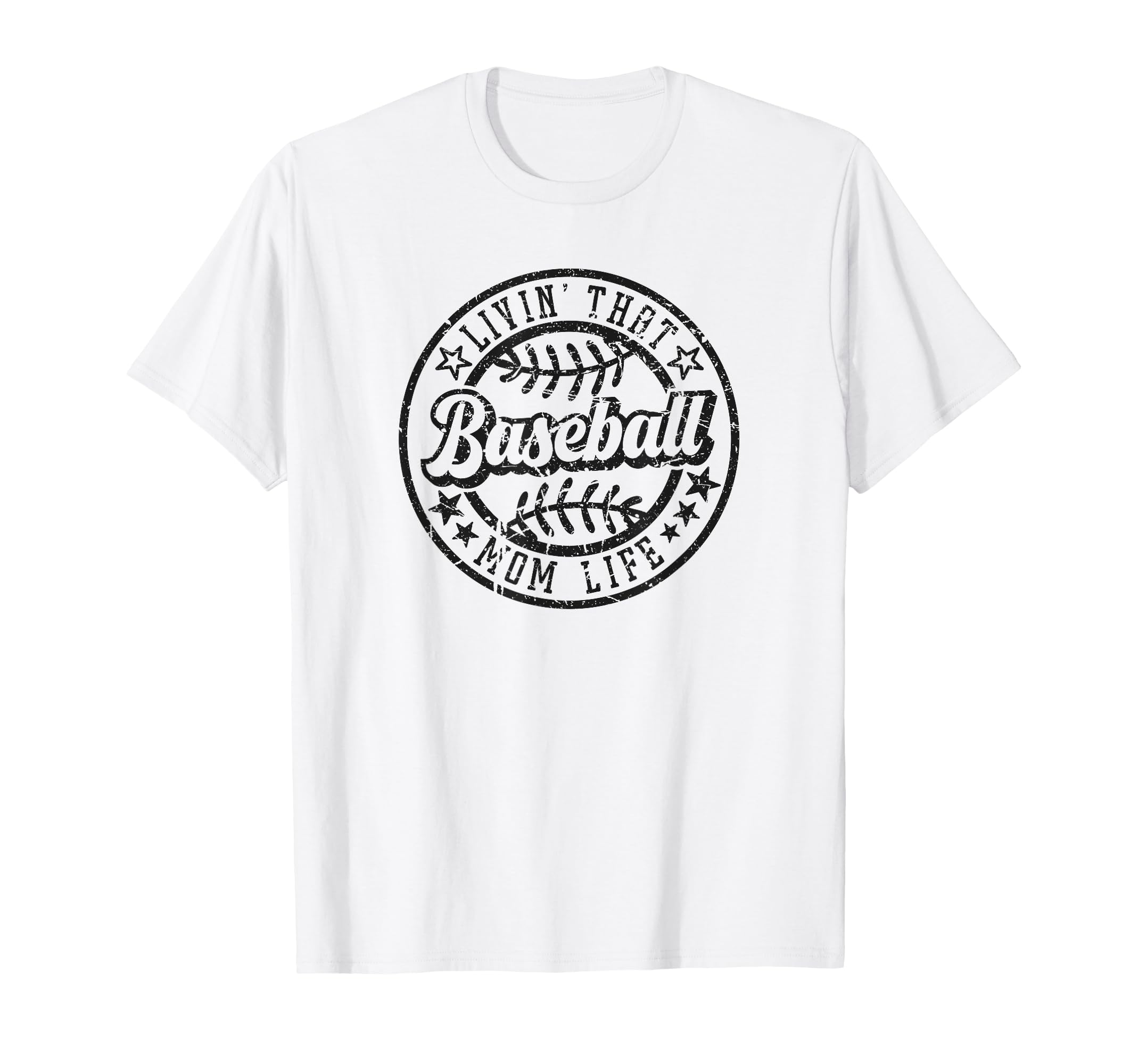 Funny Living That Baseball Mom Life T-Shirt - Aesthetic Graphic for Adults - T-Shirt, Sweatshirt, Hoodie