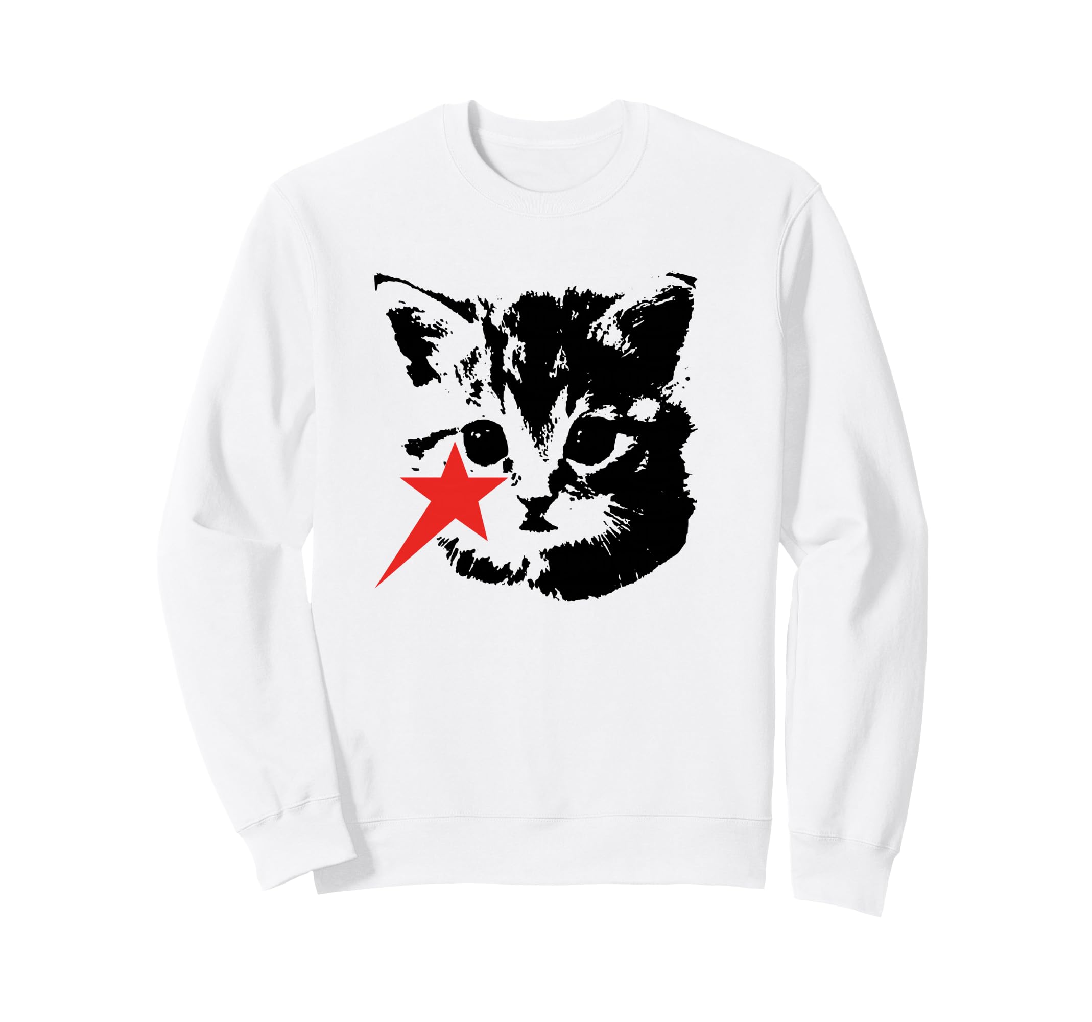 Y2K Cat Punk Rock Kitten Grunge Sweatshirt - Minimalist Print for Adults - T-Shirt, Sweatshirt, Hoodie
