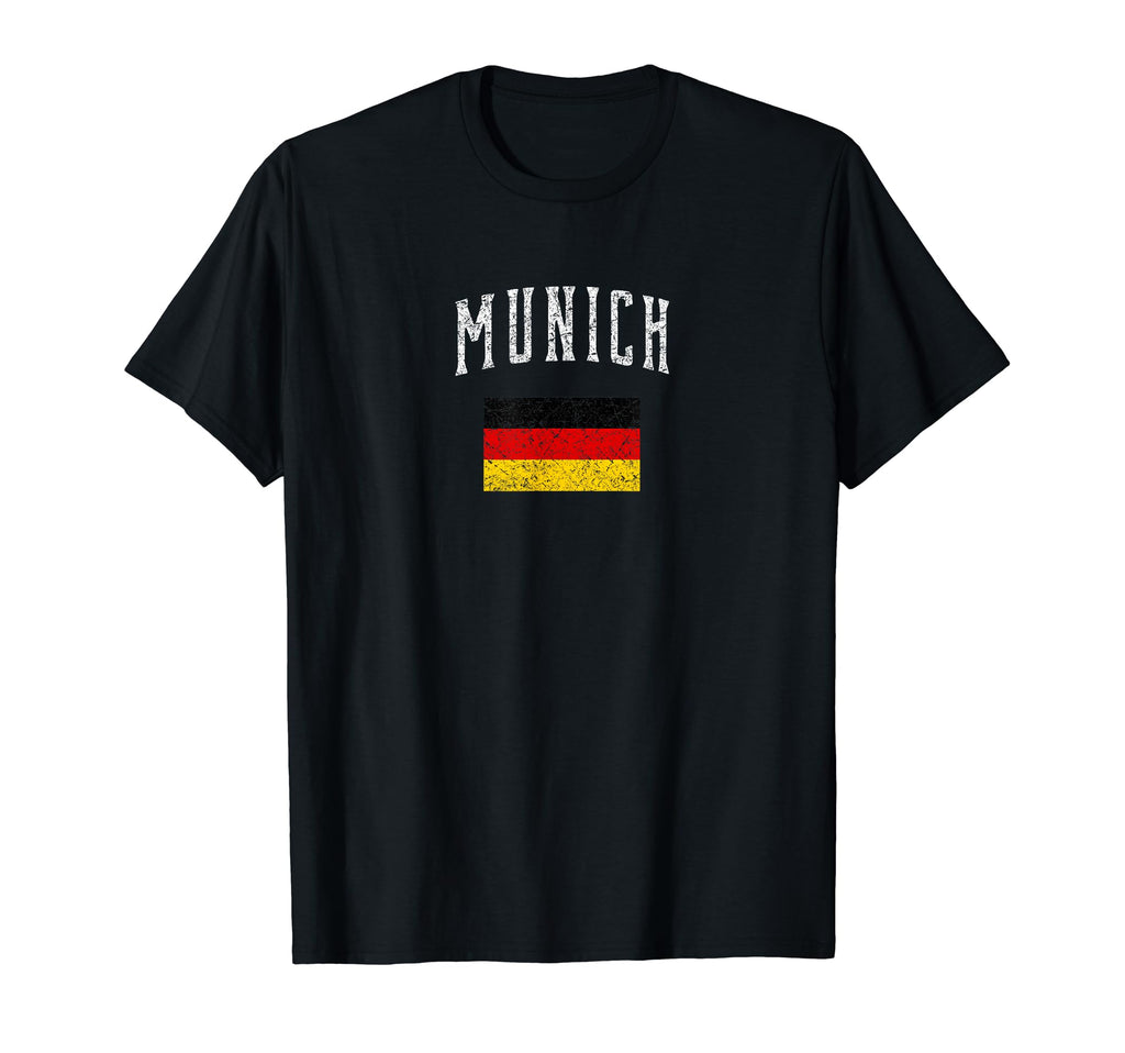 Munich Germany Flag Distressed T-Shirt - Unique Graphic for Adults - T-Shirt, Sweatshirt, Hoodie