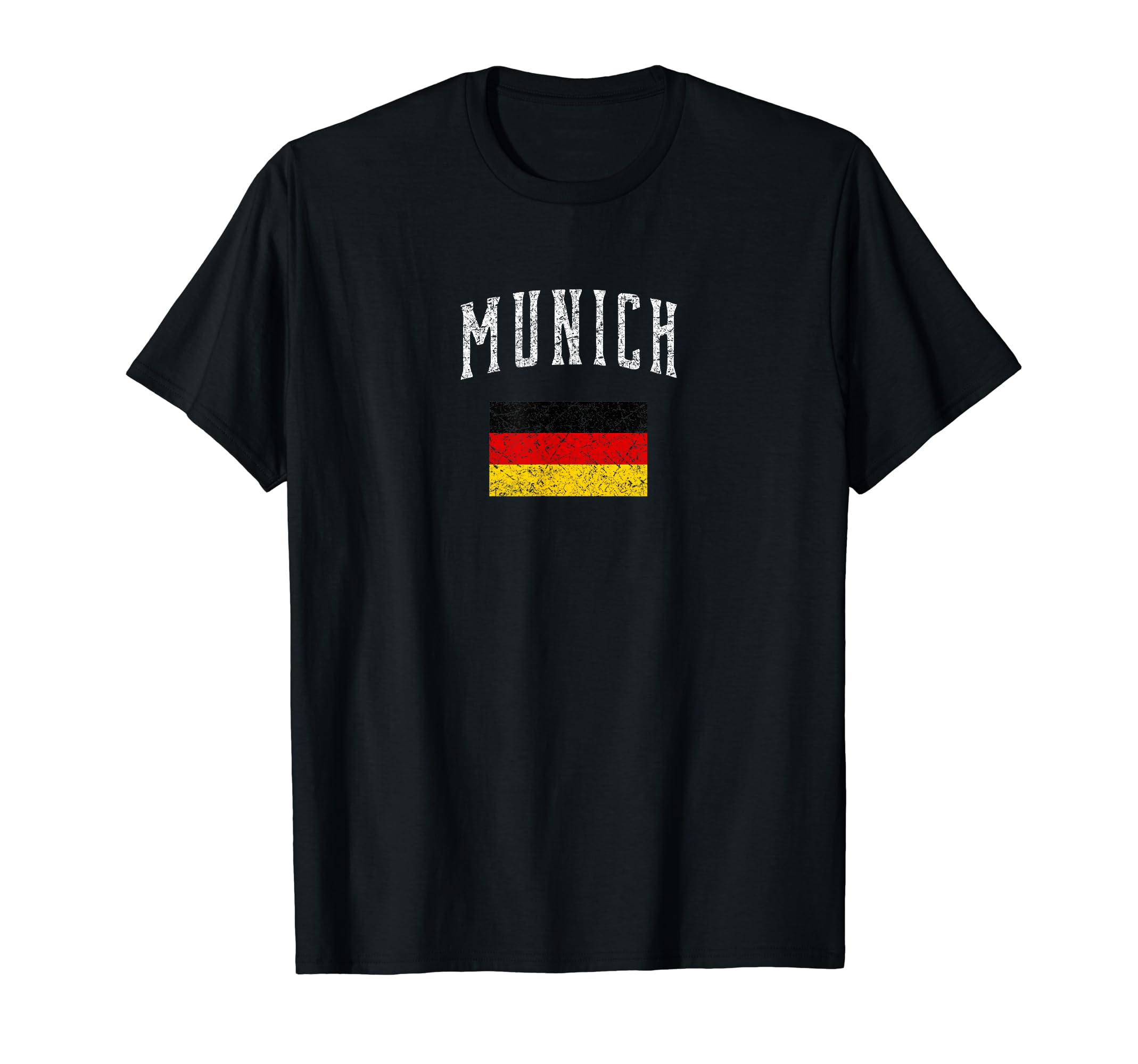 Munich Germany Flag Distressed T-Shirt - Unique Graphic for Adults - T-Shirt, Sweatshirt, Hoodie