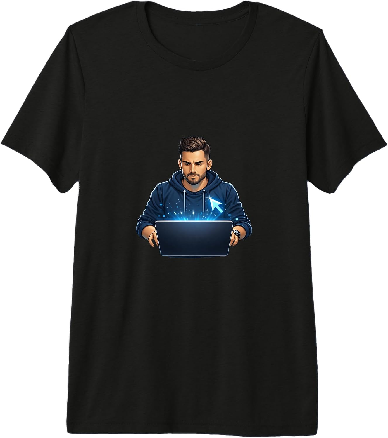 Focused Developer Illustration - Adult & Kids T-Shirts, Sweatshirts & Hoodies apparel design preview 1