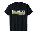 Kansas City Missouri Worn Stripes T-Shirt - Novelty Apparel Unisex - T-Shirt, Sweatshirt, Hoodie