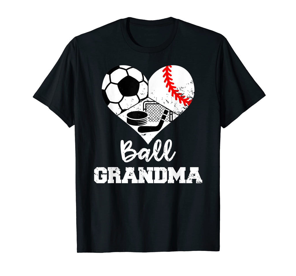 Ball Grandma Heart Funny Soccer Baseball T-Shirt - Trendy Graphic Unisex - T-Shirt, Sweatshirt, Hoodie
