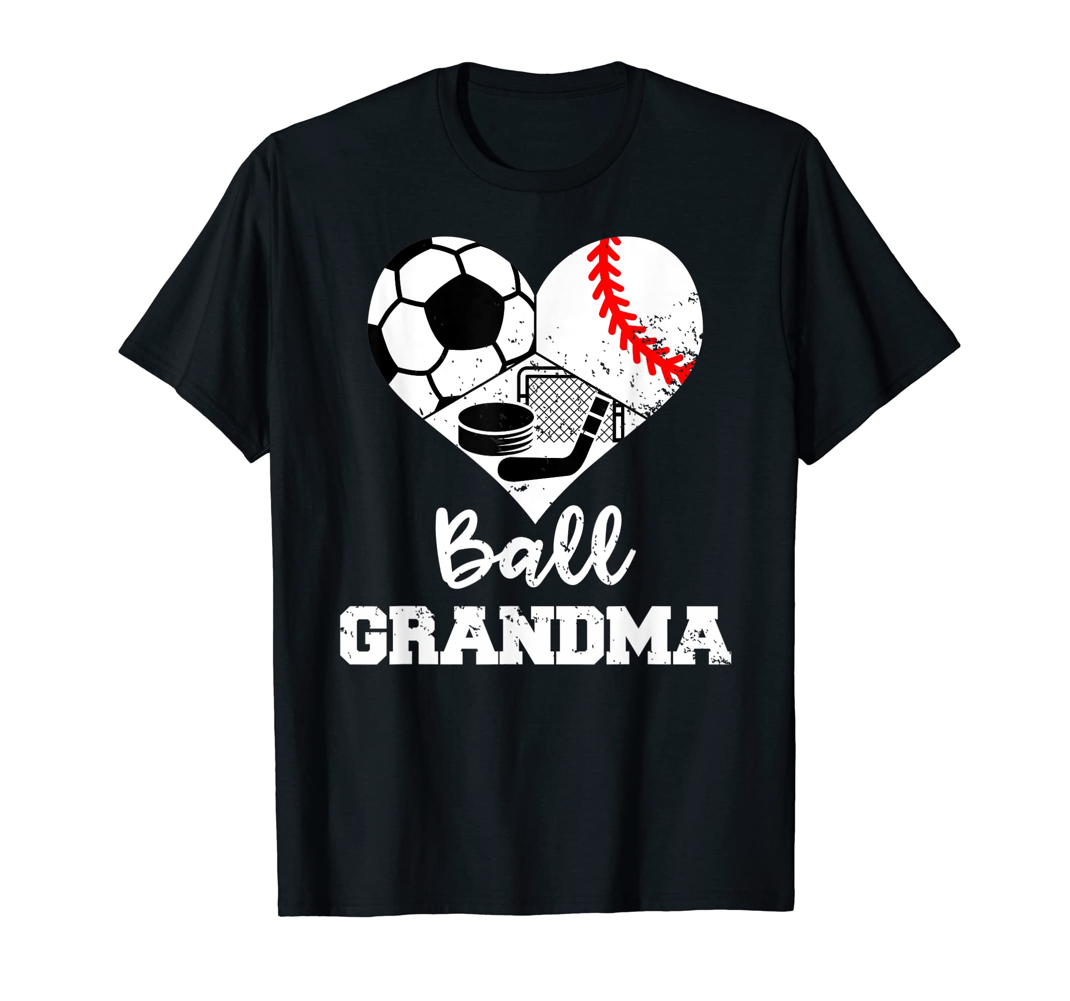 Ball Grandma Heart Funny Soccer Baseball T-Shirt - Trendy Graphic Unisex - T-Shirt, Sweatshirt, Hoodie