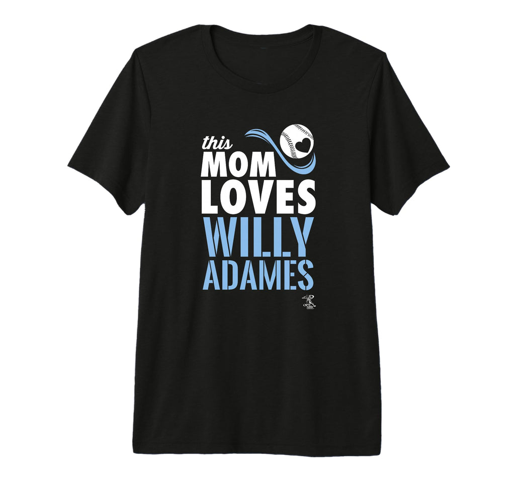 Willy Adames This Mom Loves Tri Blend T-Shirt - Minimalist Print Unisex - T-Shirt, Sweatshirt, Hoodie