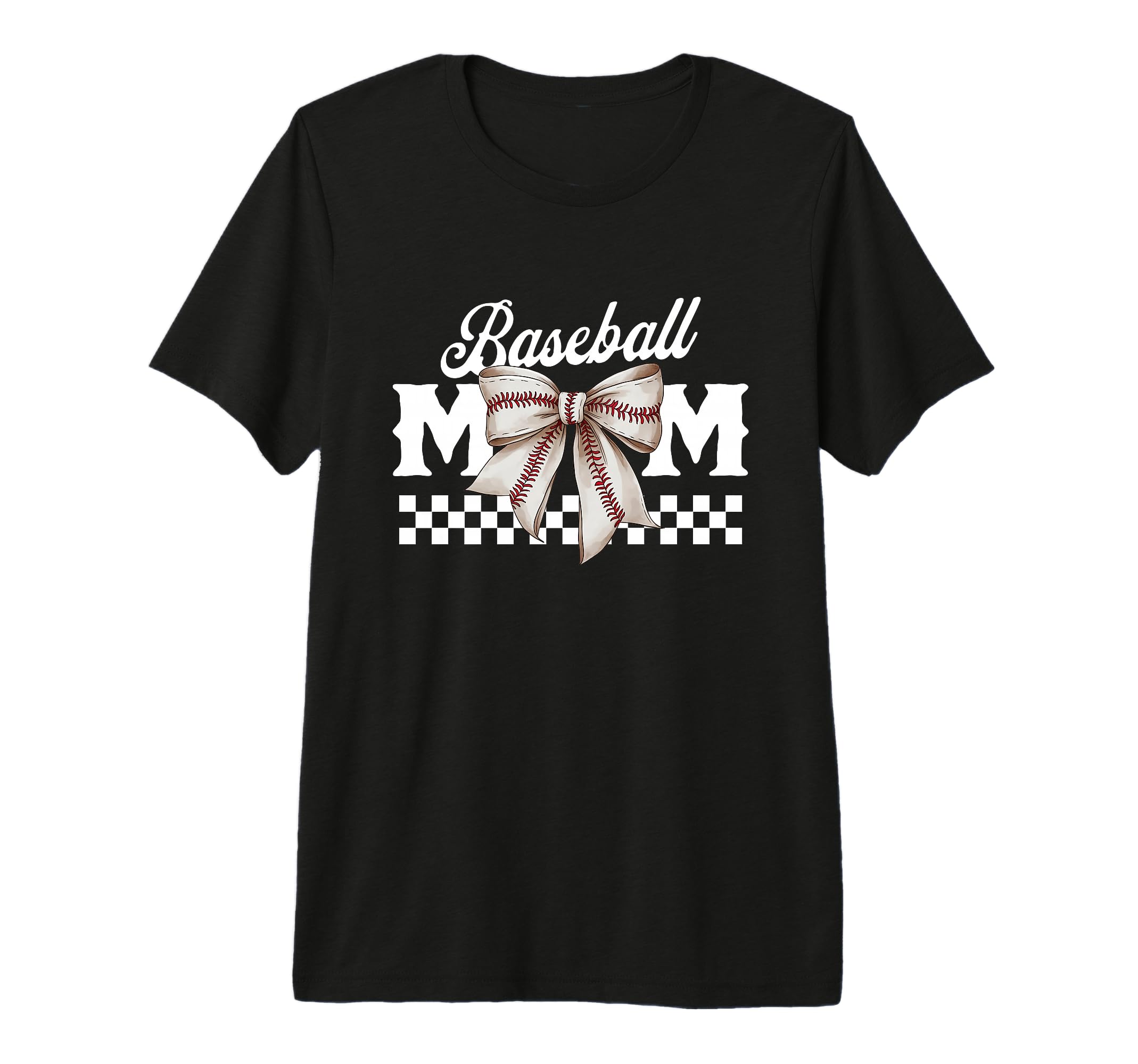 Baseball Mom Coquette Bow Mama Tri Blend T-Shirt - Novelty Apparel Unisex - T-Shirt, Sweatshirt, Hoodie