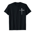 Cross Subtle Minimalist Christian T-Shirt - Minimalist Print Men Women - T-Shirt, Sweatshirt, Hoodie