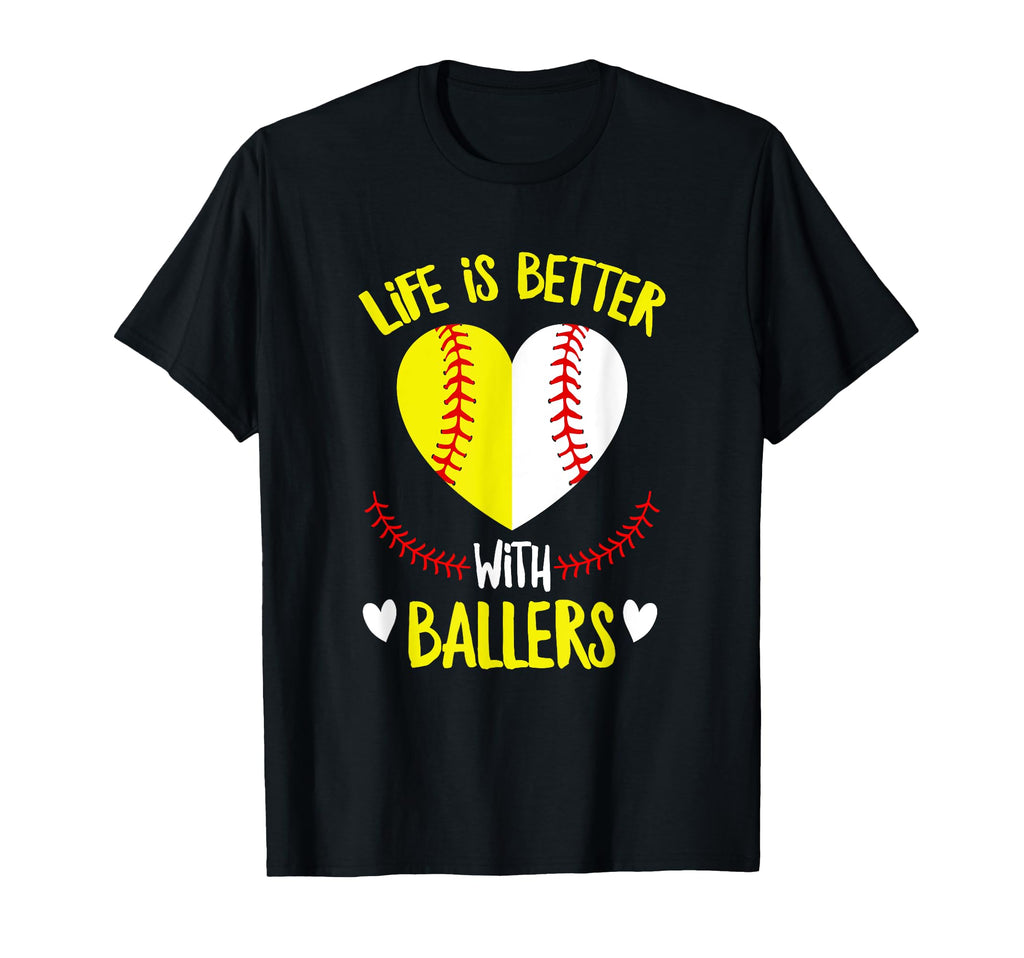 Ballers Family Baseball Softball Player T-Shirt - Unique Graphic Unisex - T-Shirt, Sweatshirt, Hoodie
