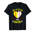 Ballers Family Baseball Softball Player T-Shirt - Unique Graphic Unisex - T-Shirt, Sweatshirt, Hoodie