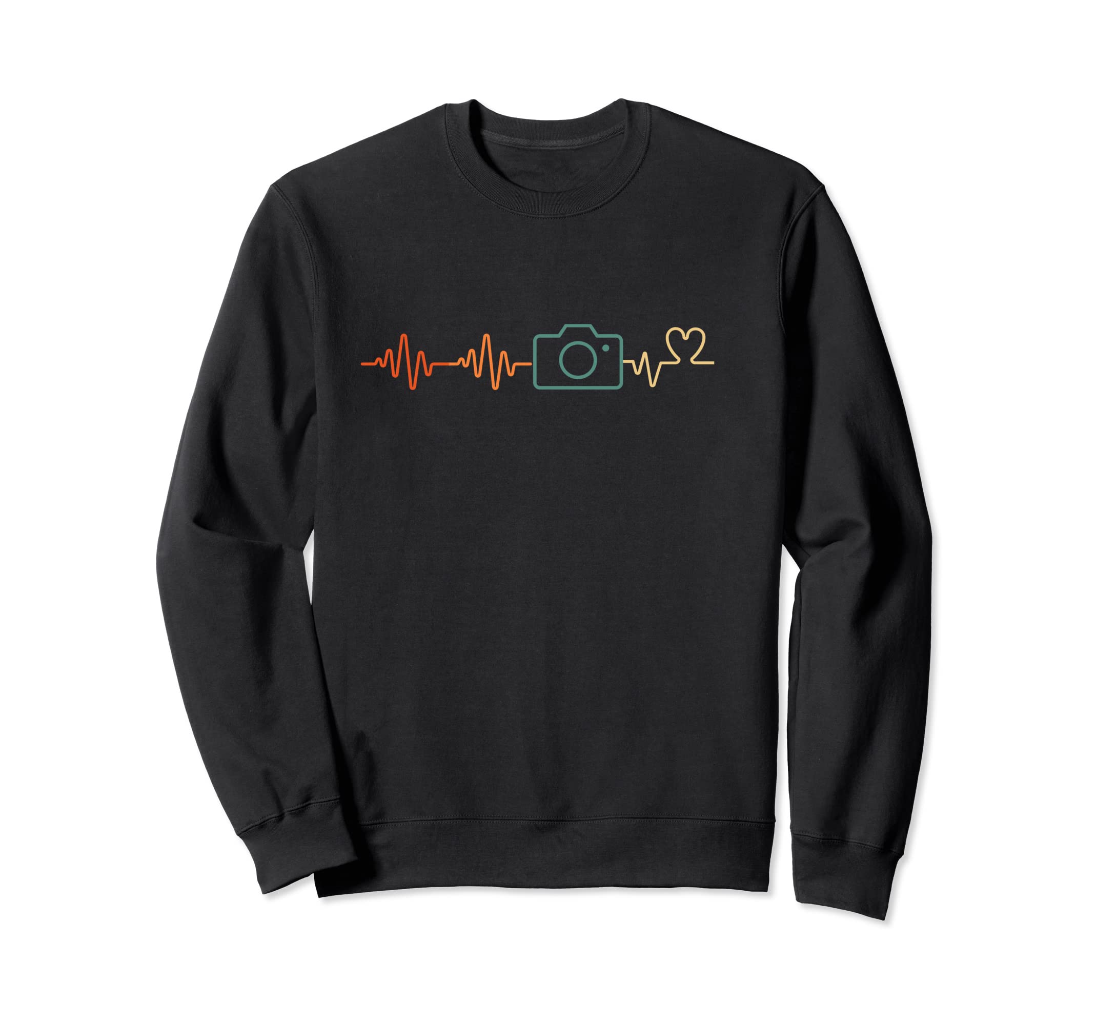 Heartbeat Camera Photographer Sweatshirt - Novelty Apparel Men Women - T-Shirt, Sweatshirt, Hoodie