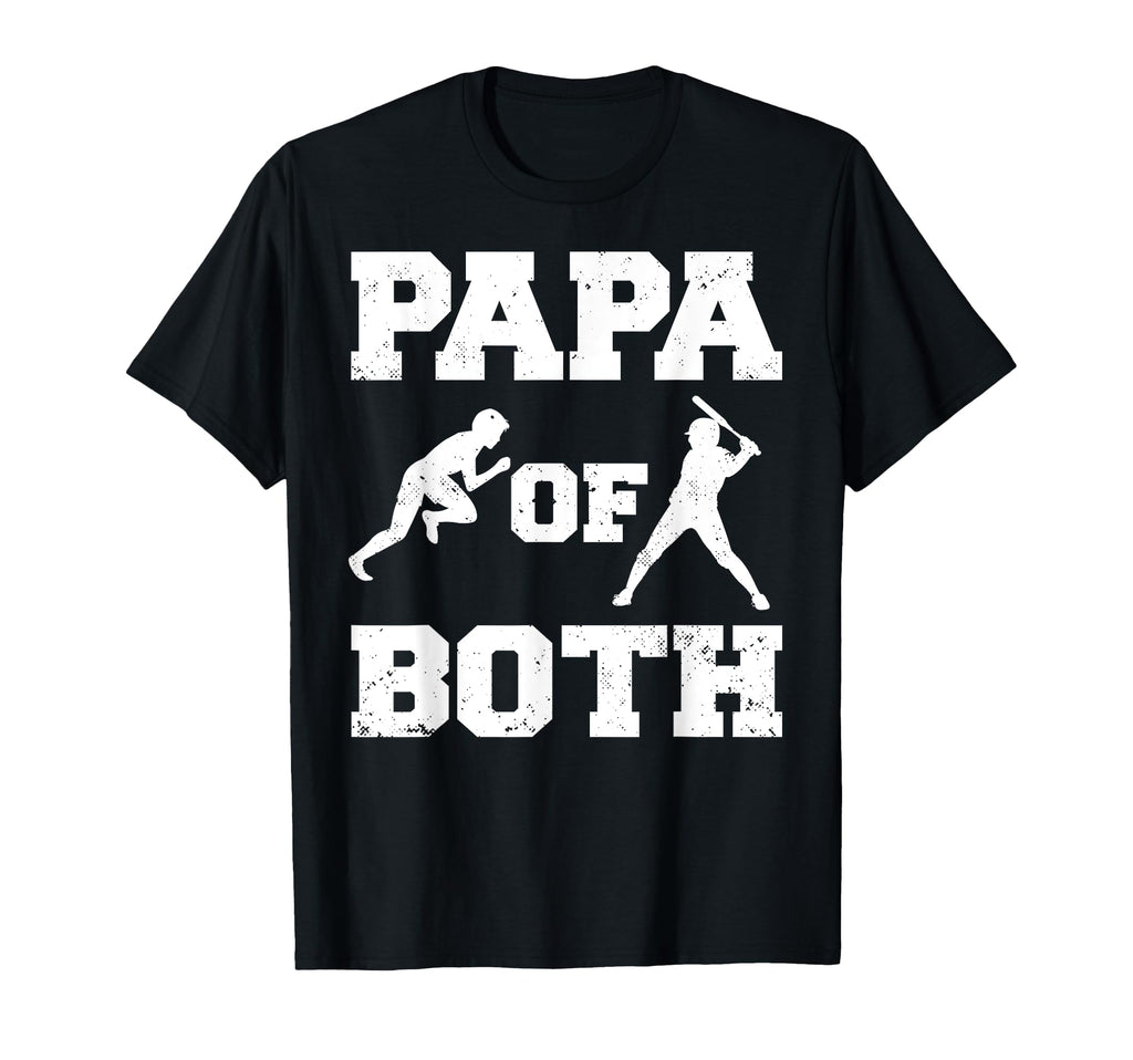Papa Both Funny Baseball And Track And T-Shirt - Trendy Graphic Men Women - T-Shirt, Sweatshirt, Hoodie