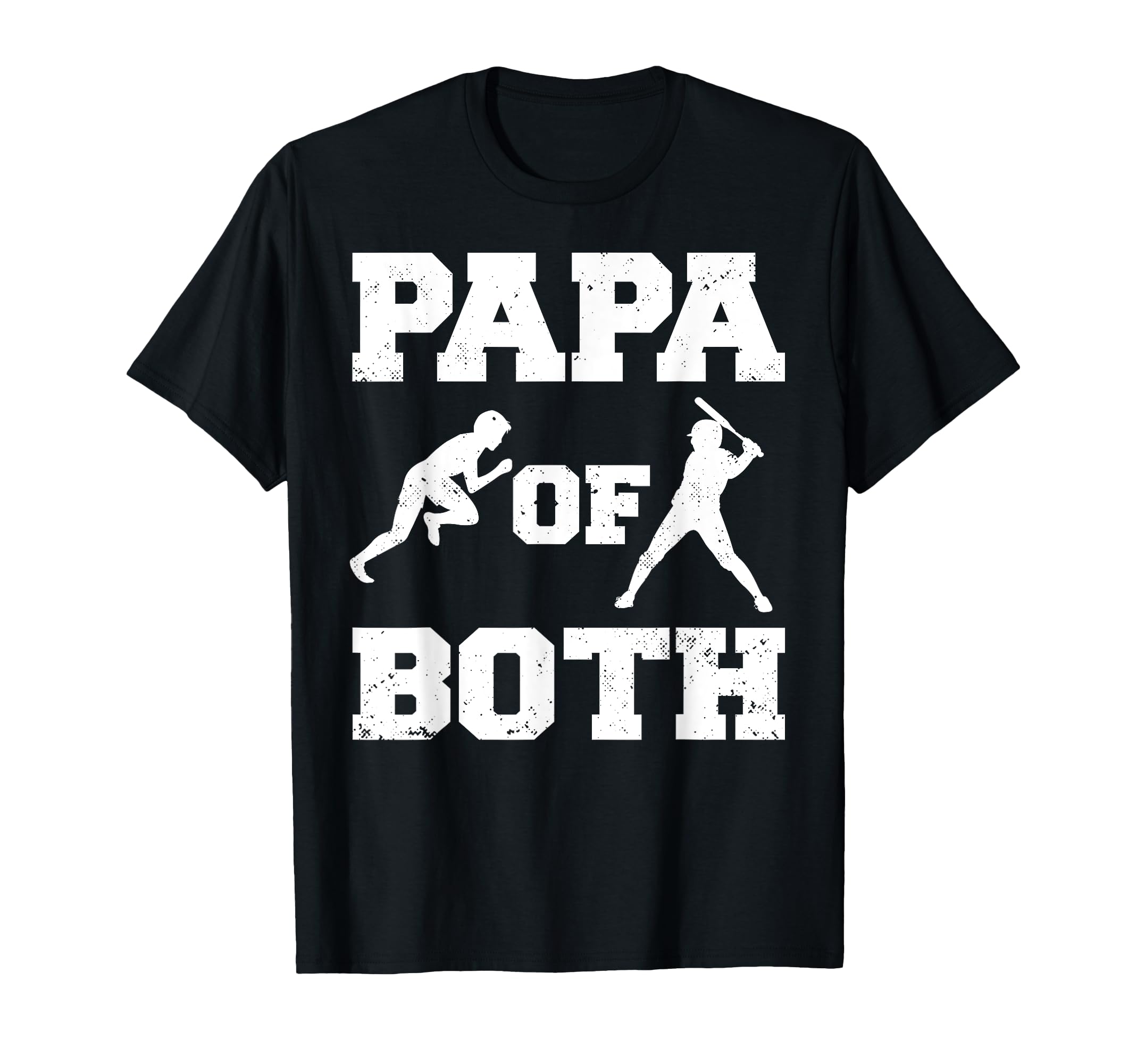 Papa Both Funny Baseball And Track And T-Shirt - Trendy Graphic Men Women - T-Shirt, Sweatshirt, Hoodie