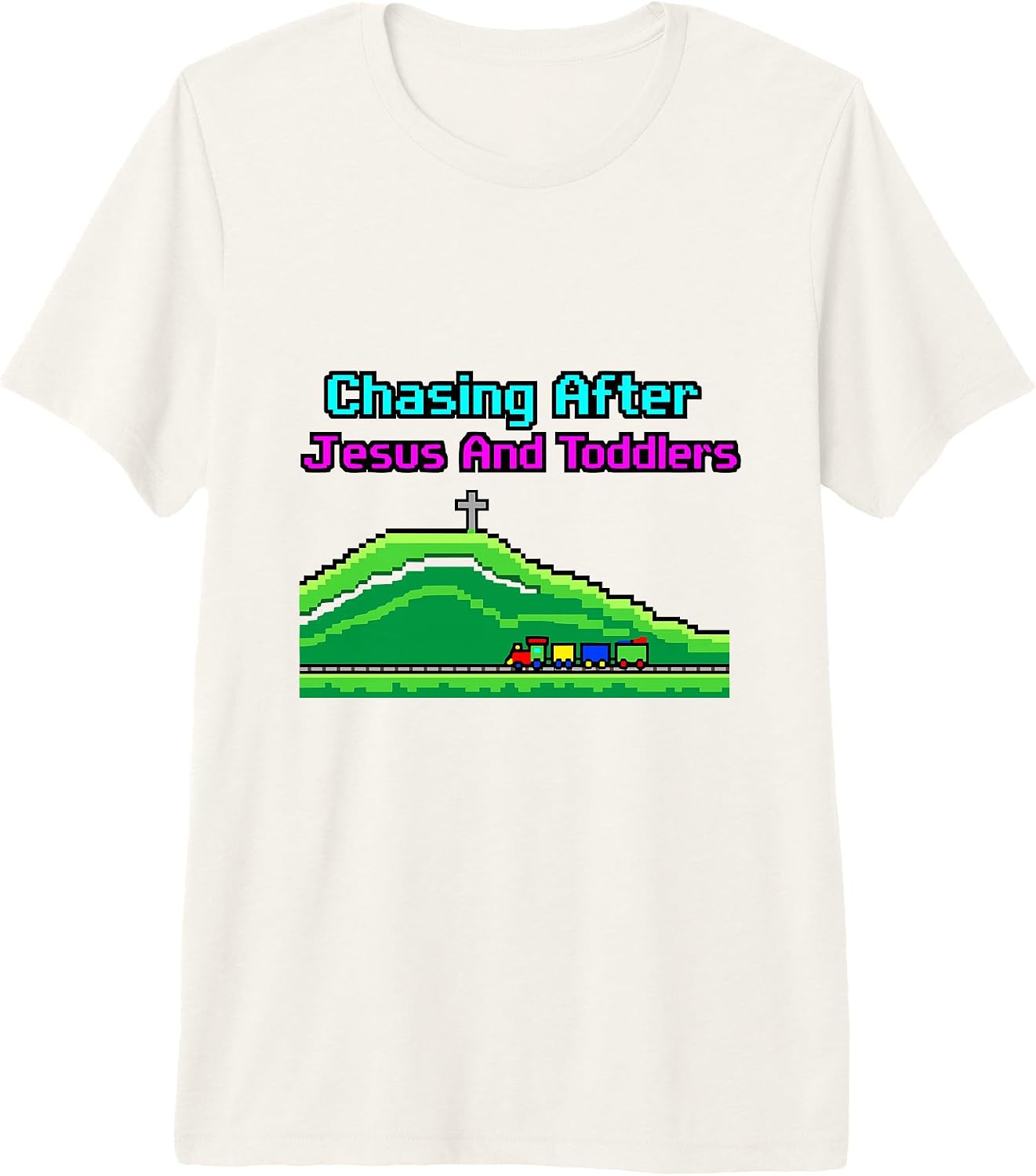 Funny Christian Parents Faith Pixel Art Gamer - Adult & Kids T-Shirts, Sweatshirts & Hoodies apparel design preview 1