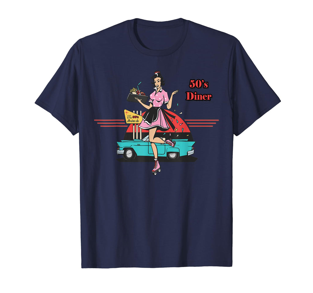 Roller Skating 1950S Diner Gift T-Shirt - Graphic Print Unisex - T-Shirt, Sweatshirt, Hoodie