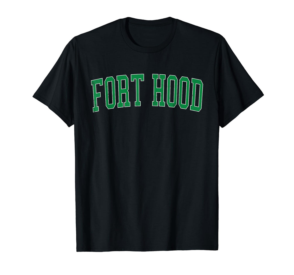 Fort Hood Tx Distressed Green Varsity T-Shirt - Trendy Graphic Men Women - T-Shirt, Sweatshirt, Hoodie