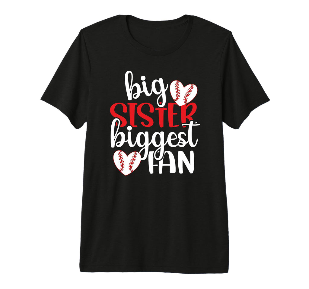 Big Sister Baseball Sister Baseball Player T-Shirt - Unique Graphic Unisex - T-Shirt, Sweatshirt, Hoodie