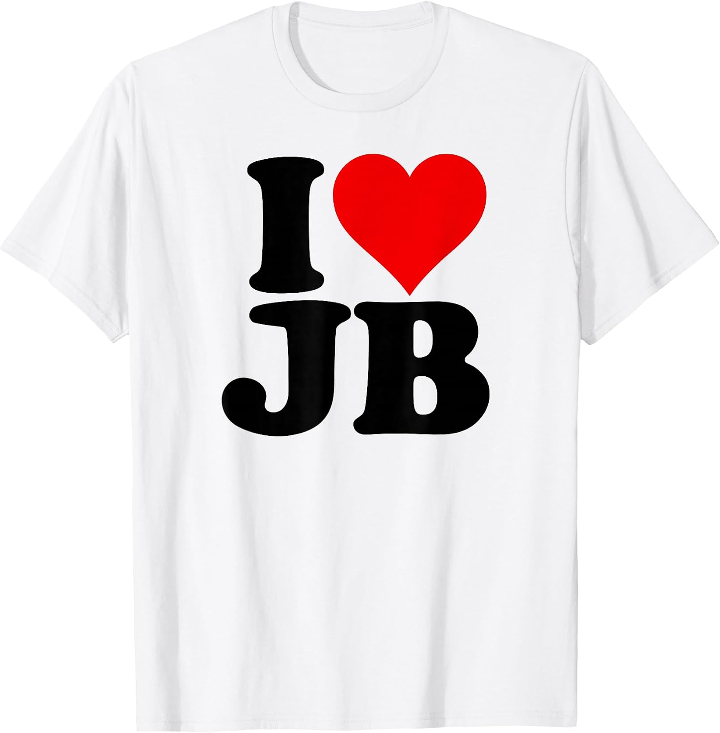 I HEART LOVE JB MONOGRAM - Adult & Kids T-Shirts, Sweatshirts & Hoodies apparel design preview 1