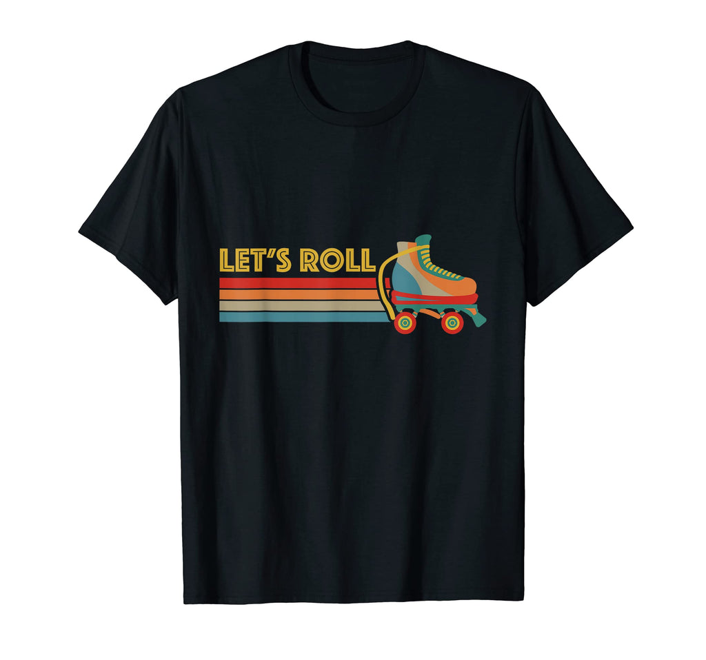 Lets Roll Roller Skates Ring Old School T-Shirt - Graphic Print Unisex - T-Shirt, Sweatshirt, Hoodie