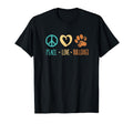 Peace Love Bulldogs Paw Dog Lover T-Shirt - Streetwear Style Men Women - T-Shirt, Sweatshirt, Hoodie