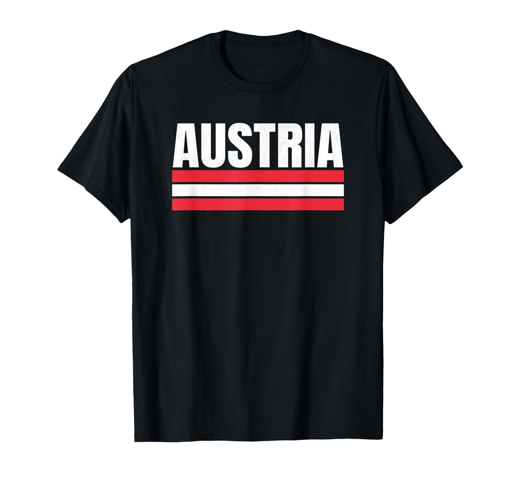 Austria Red White Austrian Fan Gear T-Shirt - Streetwear Style Men Women - T-Shirt, Sweatshirt, Hoodie
