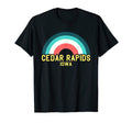 Cedar Rapids Iowa Rainbow T-Shirt - Minimalist Print for Adults - T-Shirt, Sweatshirt, Hoodie
