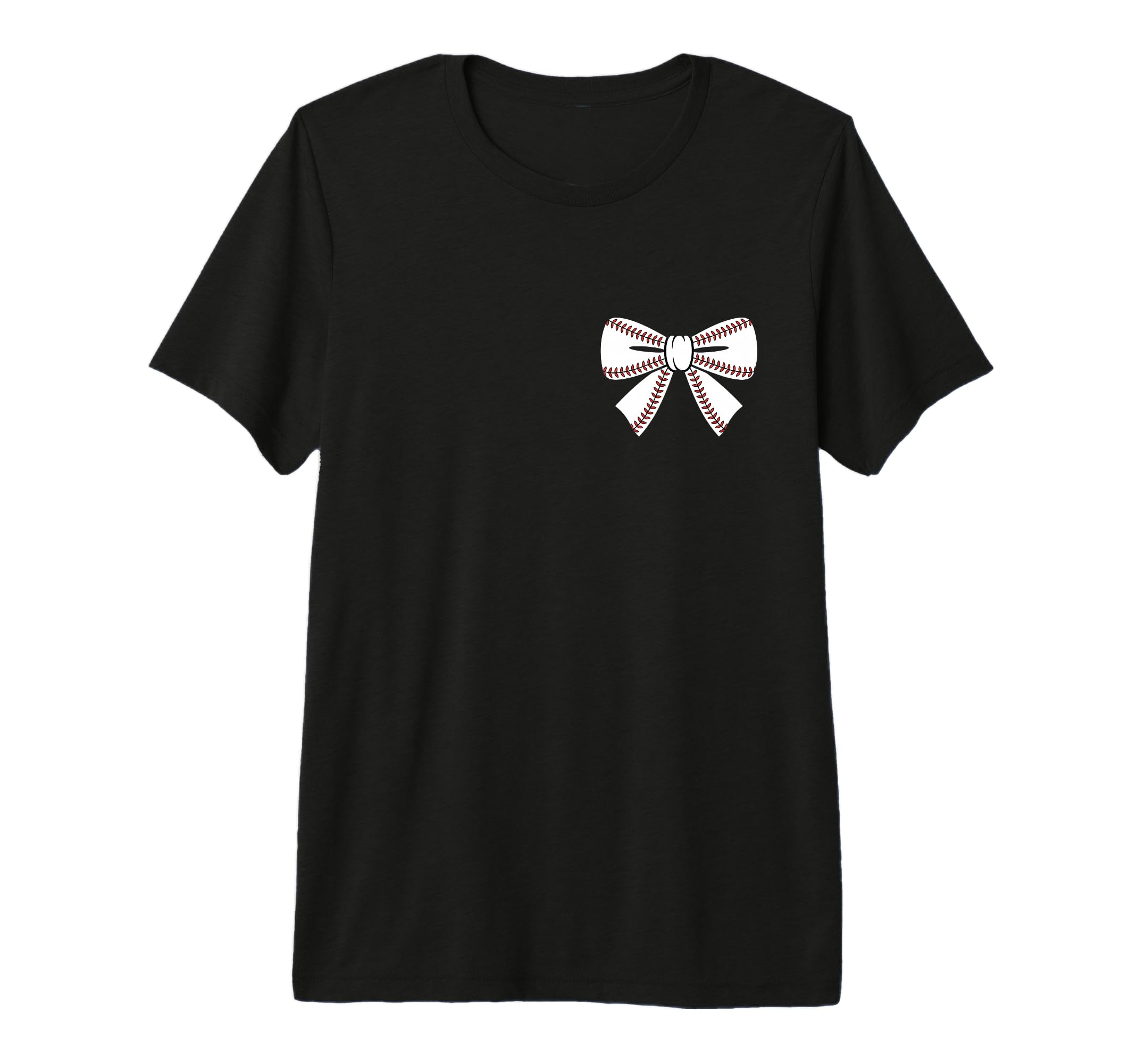 Baseball Bow Baseball Mom Mama Tri T-Shirt - Custom Art Print Men Women - T-Shirt, Sweatshirt, Hoodie