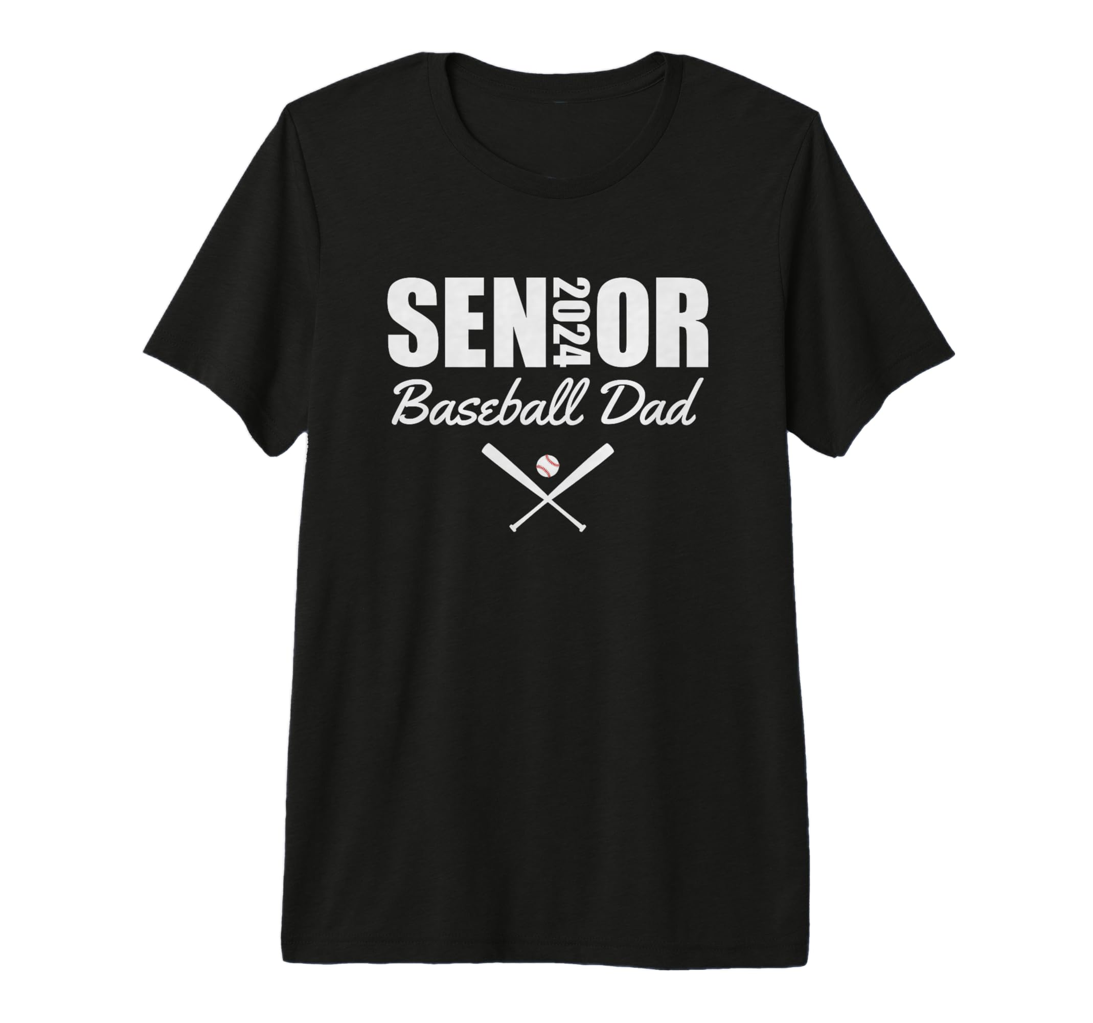 Senior Baseball Dad 2024 Team Parent T-Shirt - Custom Art Print for Adults - T-Shirt, Sweatshirt, Hoodie