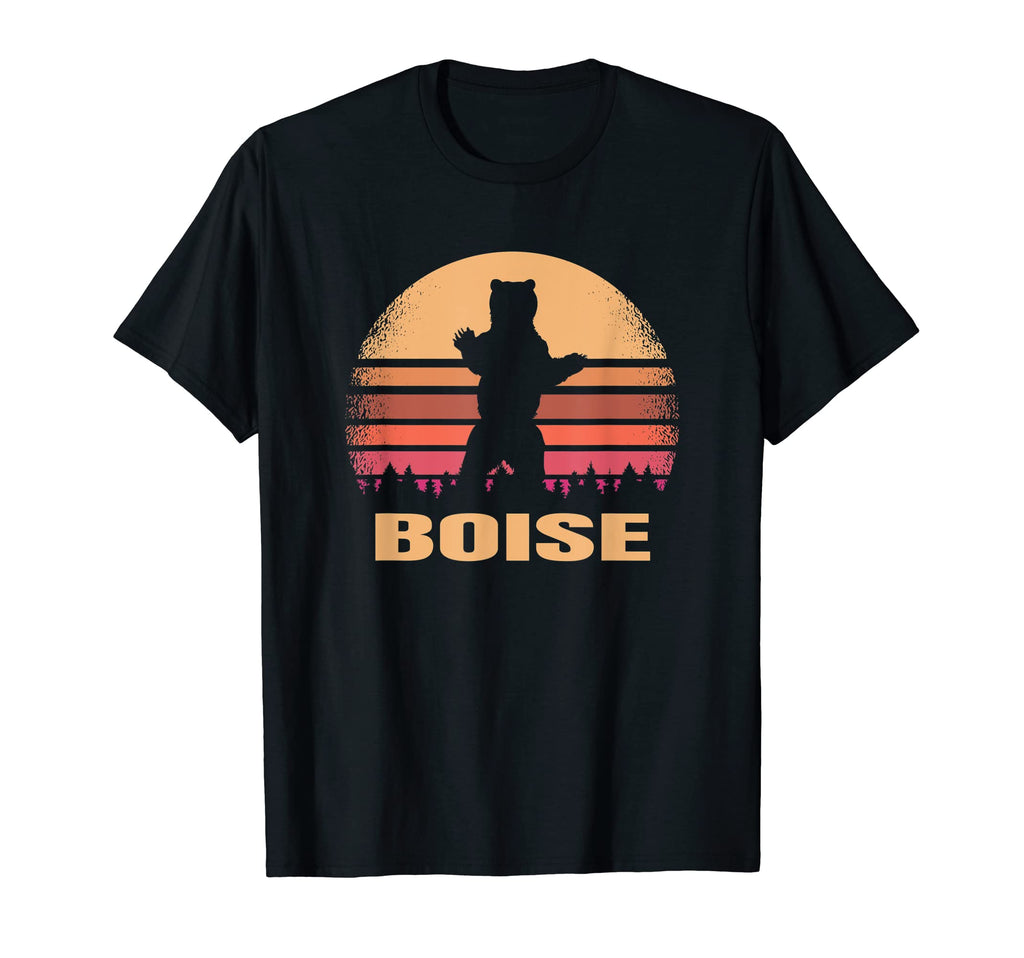 Boise Idaho Bear Id Distressed 70S T-Shirt - Custom Art Print for Adults - T-Shirt, Sweatshirt, Hoodie