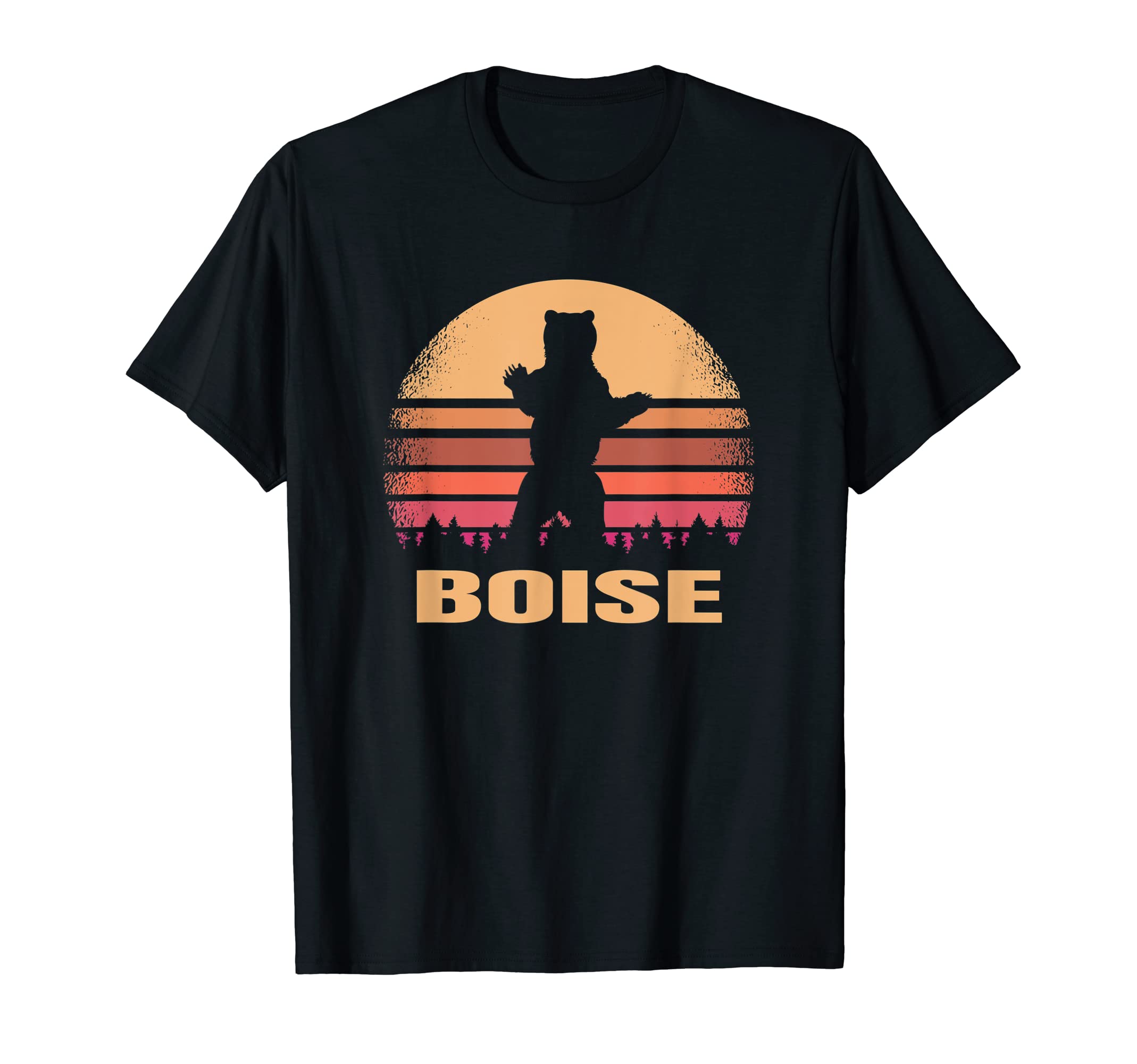 Boise Idaho Bear Id Distressed 70S T-Shirt - Custom Art Print for Adults - T-Shirt, Sweatshirt, Hoodie