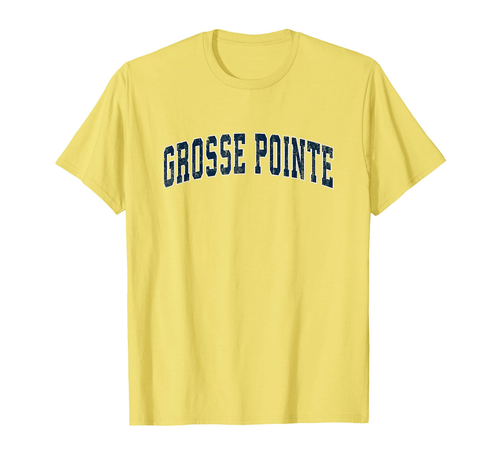 Grosse Pointe Michigan Mi Sports Navy T-Shirt - Unique Graphic Unisex - T-Shirt, Sweatshirt, Hoodie
