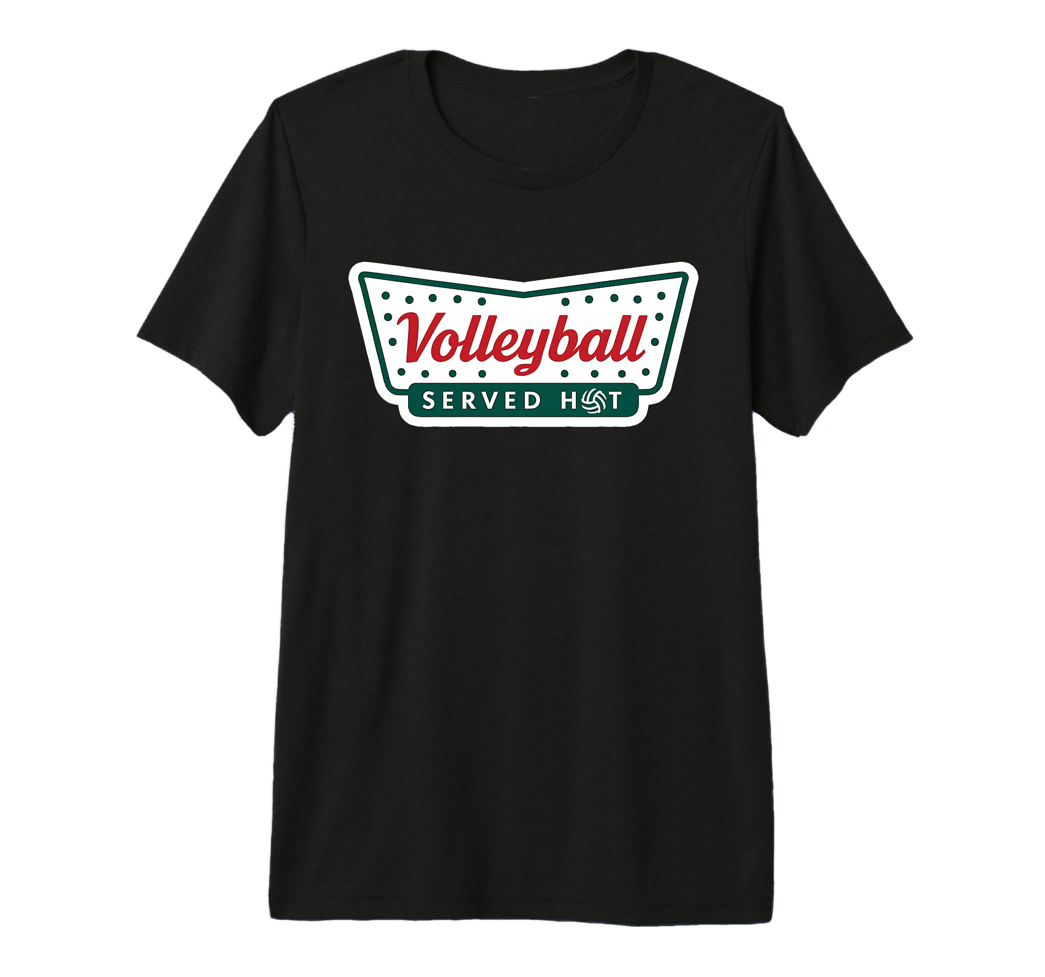 Volleyball Served Hot Diner Funny T-Shirt - Custom Art Print for Adults - T-Shirt, Sweatshirt, Hoodie