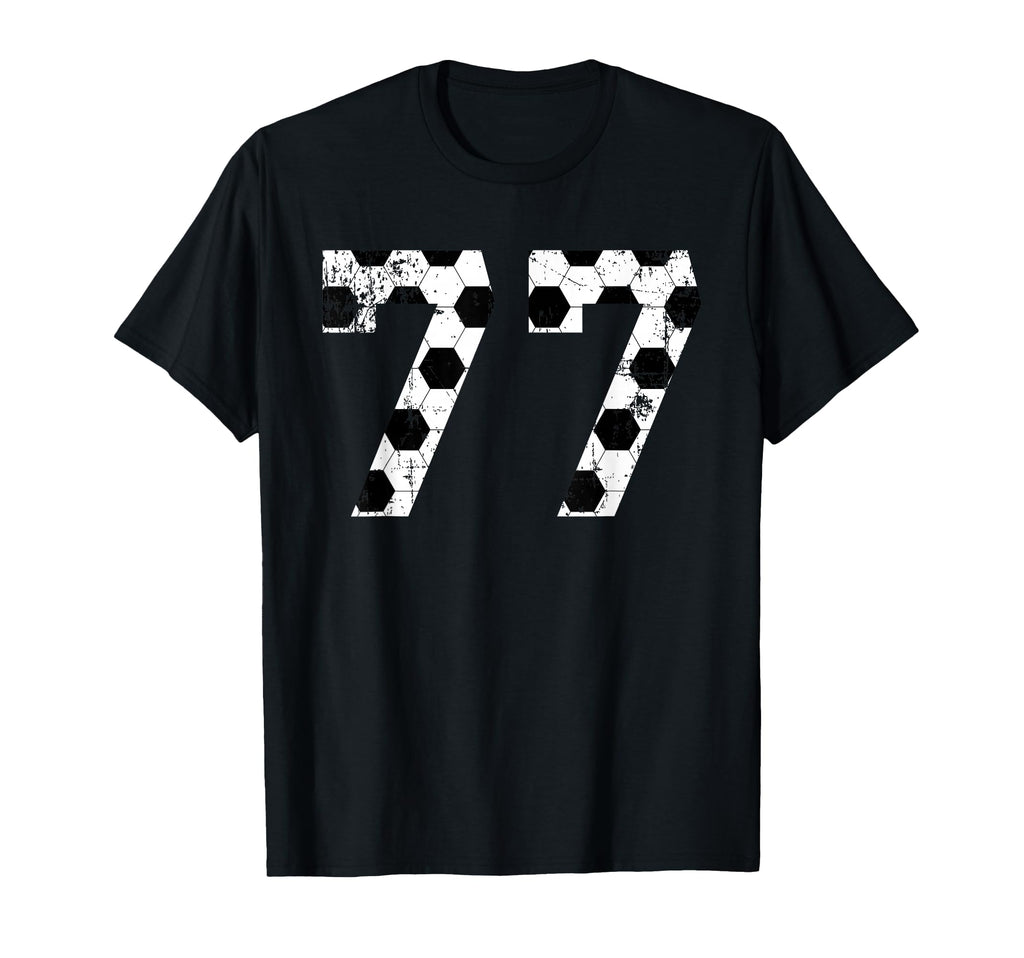 Soccer 77 Jersey Number T-Shirt - Custom Art Print Men Women - T-Shirt, Sweatshirt, Hoodie