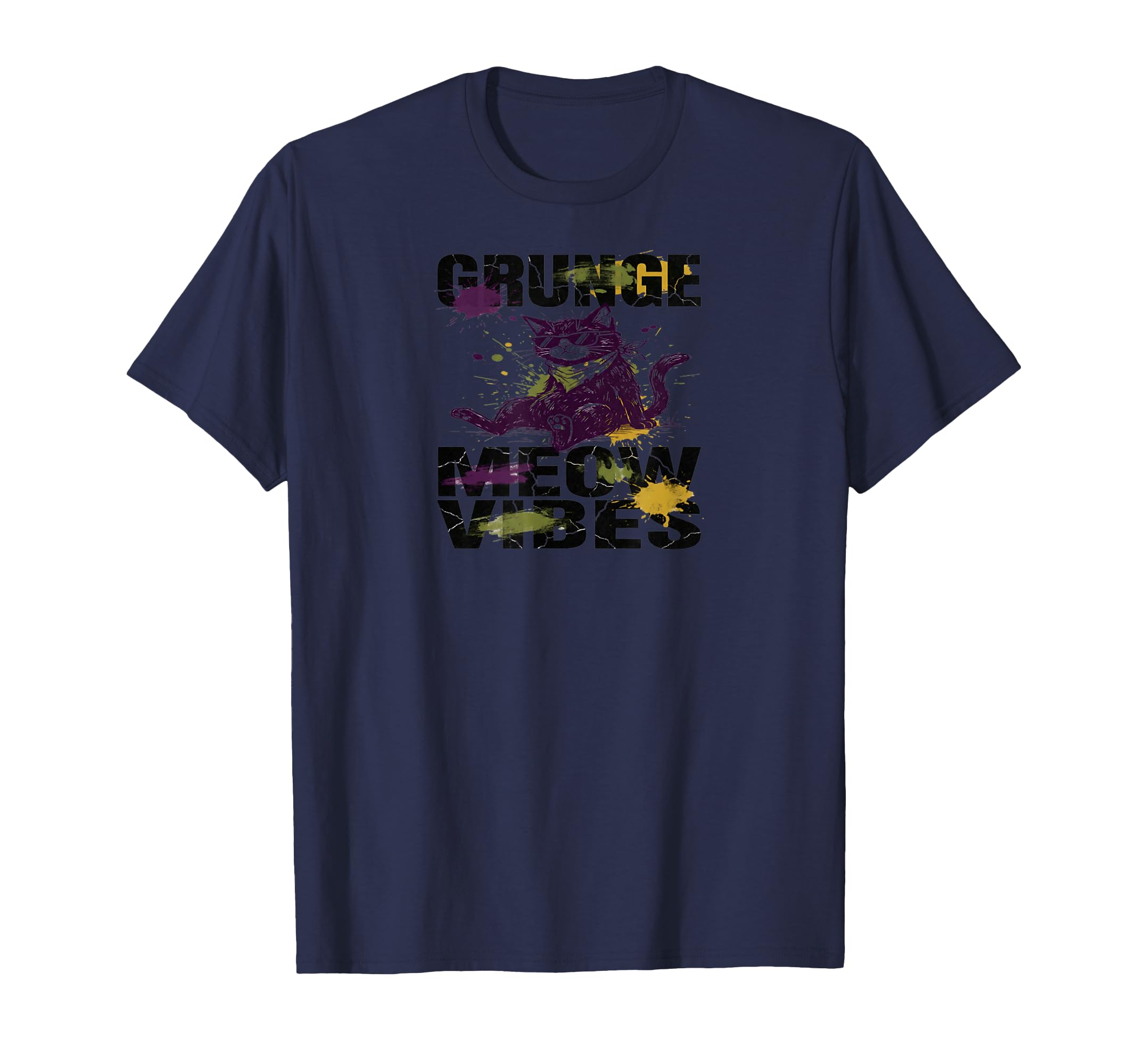 90S Grunge Cat Grunge Meow Vibes T-Shirt - Graphic Print Men Women - T-Shirt, Sweatshirt, Hoodie