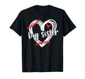 Big Sister Heart Baseball Sister T-Shirt - Minimalist Print Unisex - T-Shirt, Sweatshirt, Hoodie